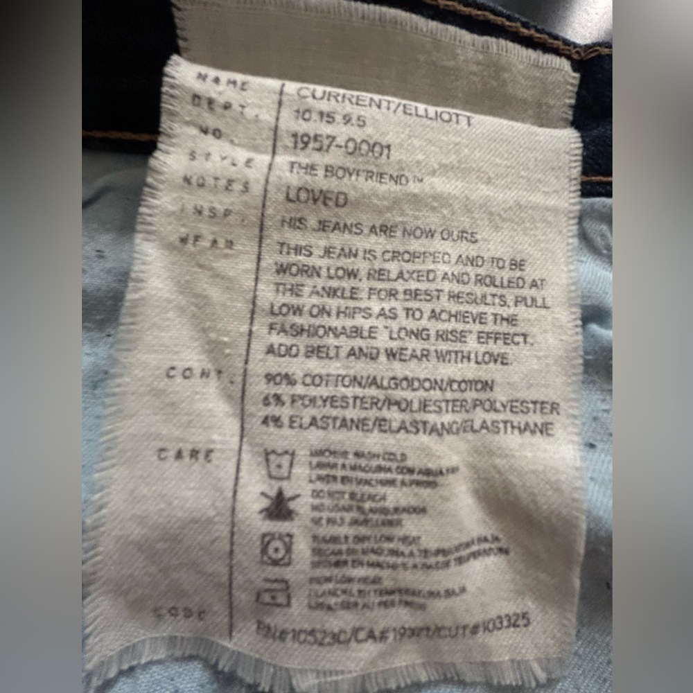 Current Elliott The Boyfriend Loved Jeans Size 29 Made in the USA - Picture 3 of 11
